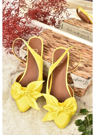 Fox Shoes Sarı Kumaş Kadın Babet H726809004 Sarı