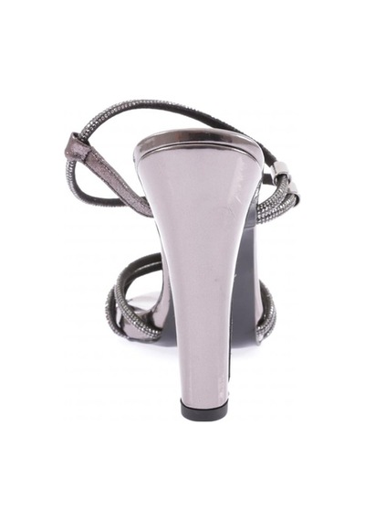 Dgn 530 23y Kadin Silver Taşli Çapraz Bantli Abiye Ayakkabi 530-2183-R1385 Platin