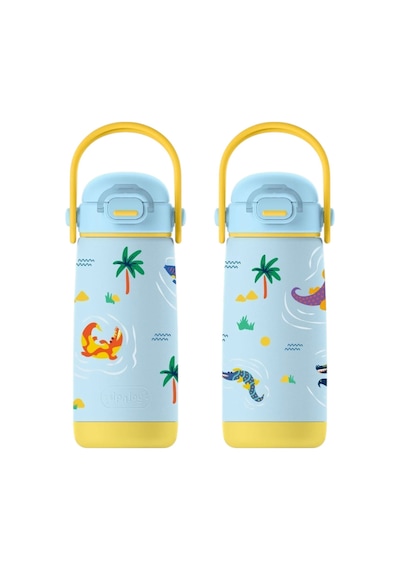 Sipnjoy - Sipsquad Plus Çocuk Su Termosu 480 Ml - Snappy Croc Sanppy Croc