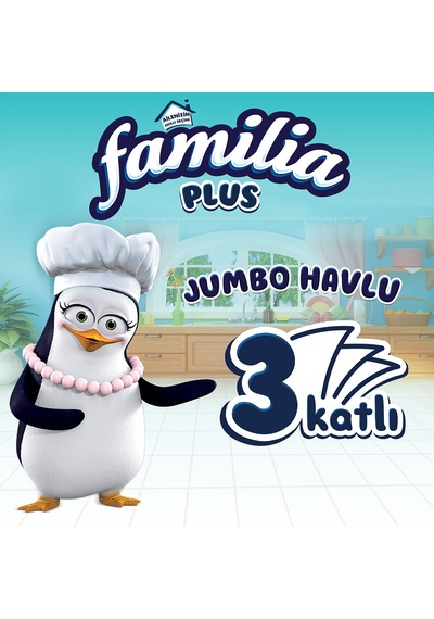 Familia Plus 3 Katlı Jumbo Kağıt Havlu Mega Ekonomi 6'lı