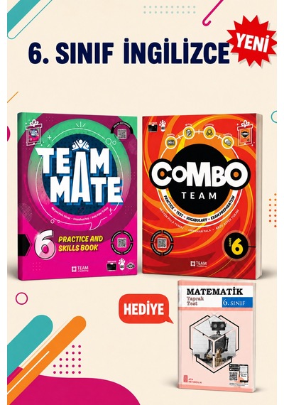 6.sınıf Team Mate Practice Book + Combo Metematik Yaprak Test Hediyeli