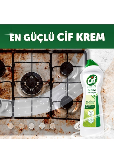 Cif Krem Amonyaklı Yüzey Temizleyici 3 x 750 ML