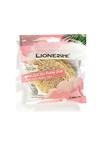 Lionesse Kabak Lifli Yüz Peeling Diski 3 Lü L-447 %100 Doğal, Cilt Yenileyici, Gözenek Arındırıcı