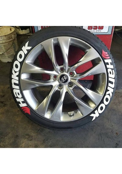 Hankook + Logo Araç Lastik Stikeri 8adet Lastik Yazısı Tüm Lastik Yanaklarına Uyumlu 25cm