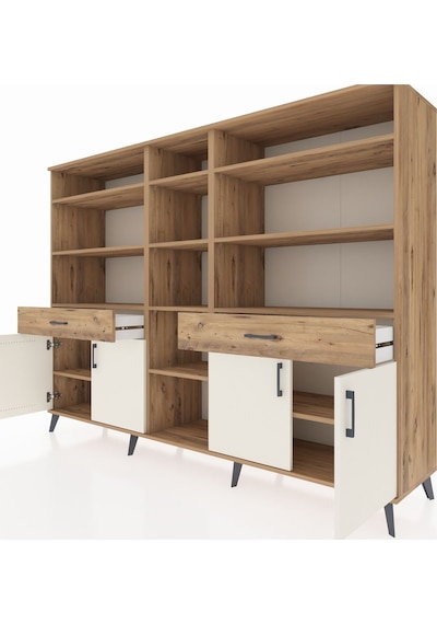 Hyperion Dolap 12 Raflı 2 Çekmeceli 4 Kapaklı 220x44x163 Çam-ayta Çam-aytaşı/çam Hyperion Dolap 12 Raflı 2 Çekmeceli 4 Kapaklı 220x44x163 Çam-ayta Çam-aytaşı/çam