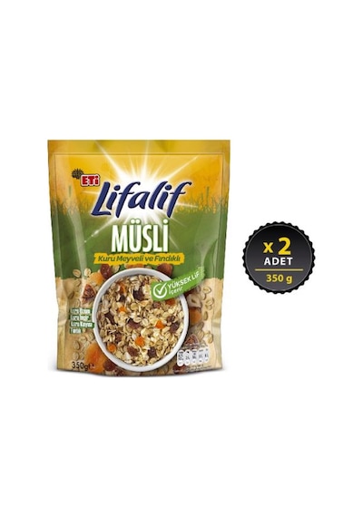 Eti Lifalif Kuru Meyveli ve Fındıklı Müsli 2 x 350 G