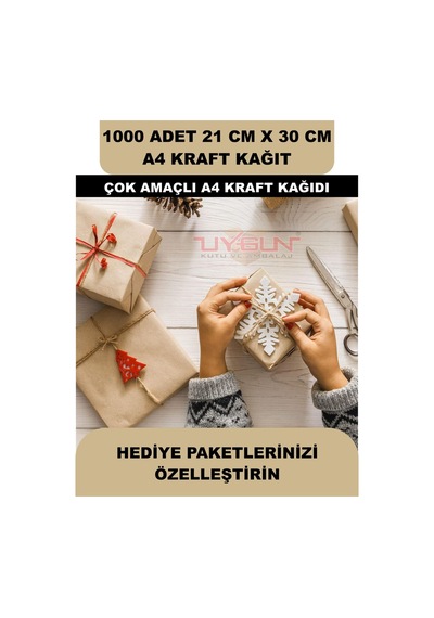 1000 Adet A4 Kraft Kağıt 21x30 100 Gr. Yazıcı Uyumlu, Vintage Resim Kağıdı, Çocuk Etkinlik Kağıdı