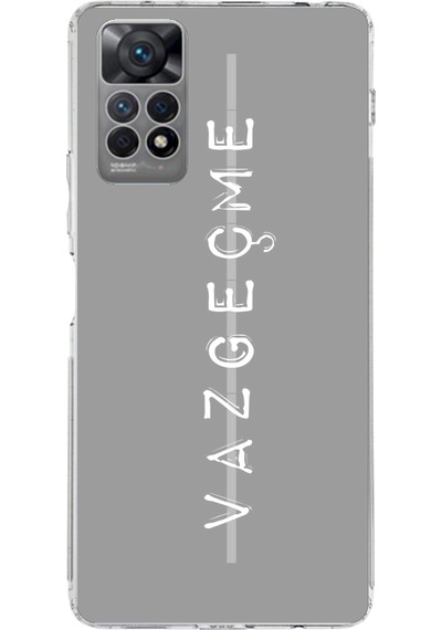 Redmi Note 12 Pro 4g Uyumlu Vazgeçme Yazılı Baskılı Silikon Kılıf Renkli