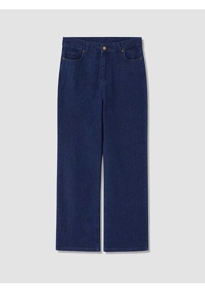 Lcw Curve İndigo Büyük Beden Straight Fit Kadın Jean Pantolon