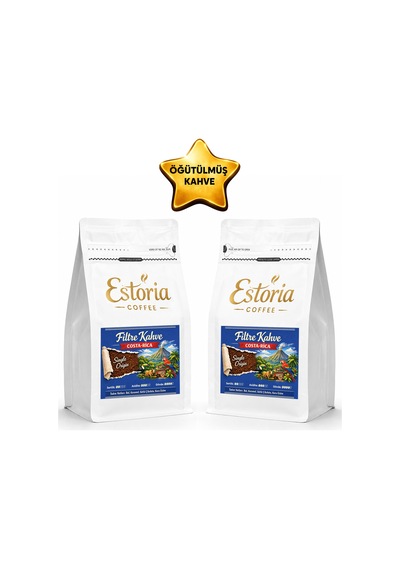 Estoria Coffee Costa Rica Filtre Kahve %100 Arabica Dengeli İçim Orta Kavrum Öğütülmüş 2 x 250 G