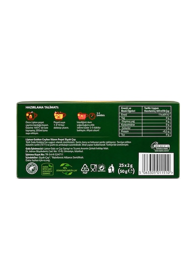 Lipton Golden Ceylon Bardak Poşet Siyah Çay 25li