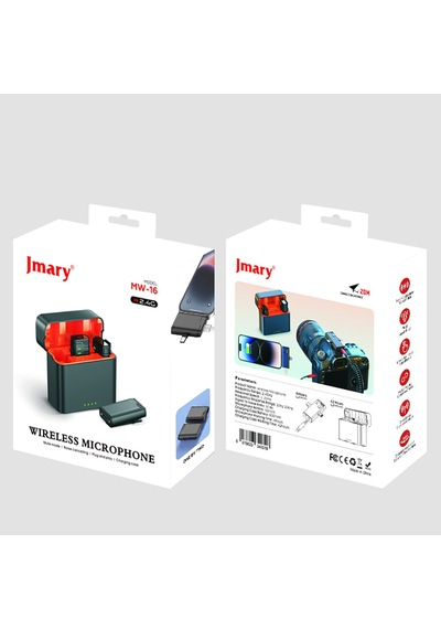 Jmary Mw-16 3 İn 1 Kablosuz Yaka Mikrofonu Siyah