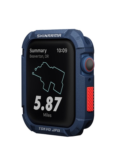 Watch 44mm Skinarma Kurono Buzlu Tasarım Sert Pc Kasa Koruyucu Mavi