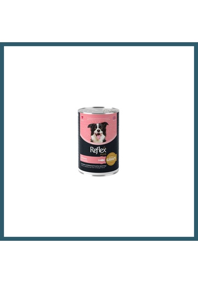 Reflex Plus Sos İçinde Et Parçacıklı Somonlu Yetişkin Köpek Konservesi 400 Gr Ob