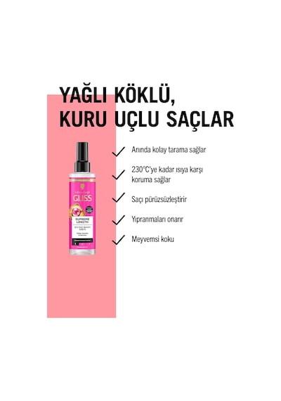 Schwarzkopf Gliss Supreme Length Sıvı Saç Bakım Kremi 200 ML