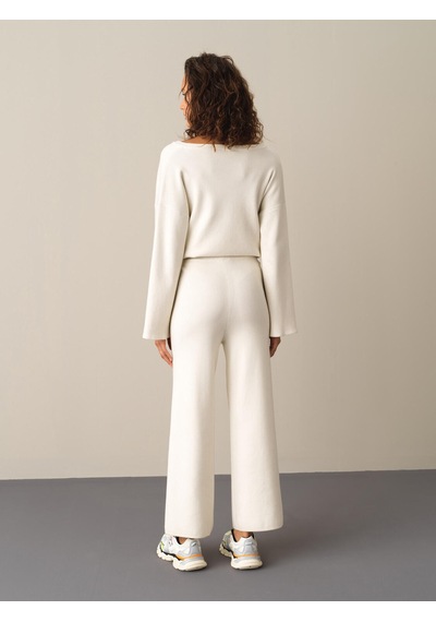 Xint Ekru Regular Fit Triko Pantolon 850875