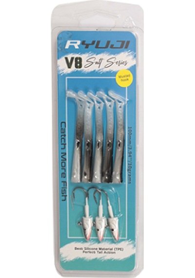 Ryuji V8 Salt 10cm 10gr Silikon Yem Renk : Black Back