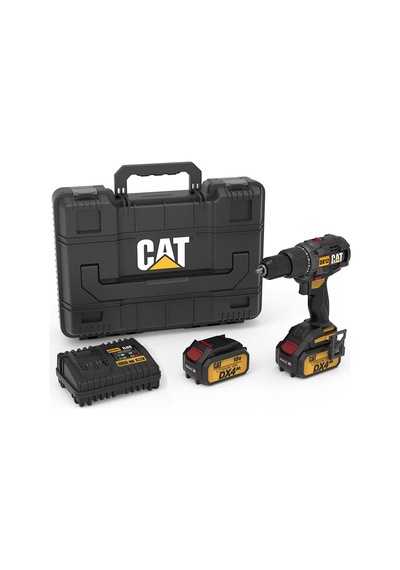 Cat DX12.2 18V/4.0AH Li-Ion Çift Akülü Kömürsüz Şarjlı Darbeli Matkap