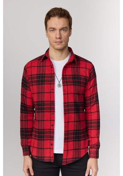 Tudors Slim Fit Dar Kesim Kareli Oduncu Kırmızı-siyah Erkek Gömlek-30110-multi Çok Renkli Tudors Slim Fit Dar Kesim Kareli Oduncu Kırmızı-siyah Erkek Gömlek-30110-multi Çok Renkli