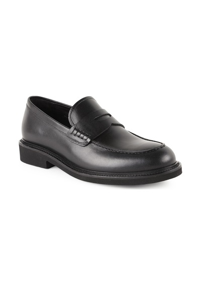 Libero Lz5009 Unisex Hakiki Deri Loafer Ayakkabı - Eva Tabanlı Klasik Model 36-39 Siyah