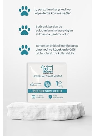 Kedi Köpek Worm Stop İç Dış Parazit Damla Tablet Seti