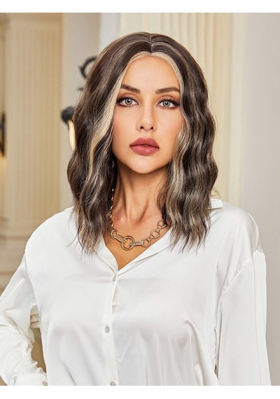 Kahverengi / Balköpüğü Röfleli Küt Tül Peruk - Zmff-463059 Renkli