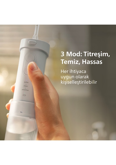 Philips Sonicare Ağız Duşu HX3333/24 - 360° Başlık + Yedek Başlık , 200 Ml, 14 Gün Şarj Süresi , Taşınılabilir