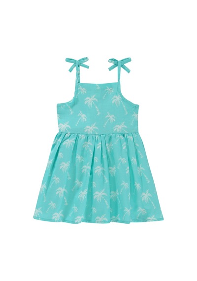 Civil Baby Fiyonk Askılı Flamlı 6-18 Ay Elbise - Yeşil Mint