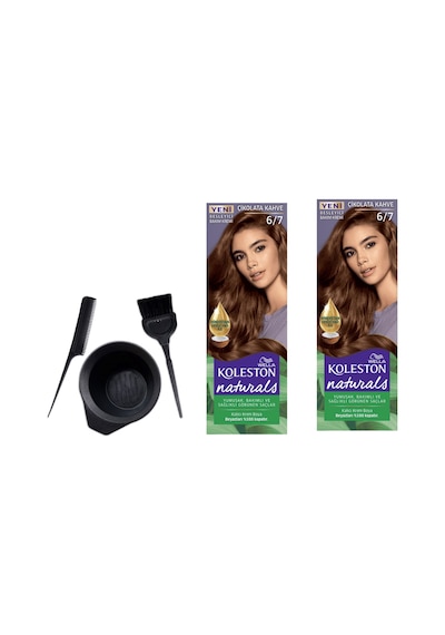Koleston Natural Saç Boya 6/7 Çikolata Kahve 2 Adet+Boyama Seti