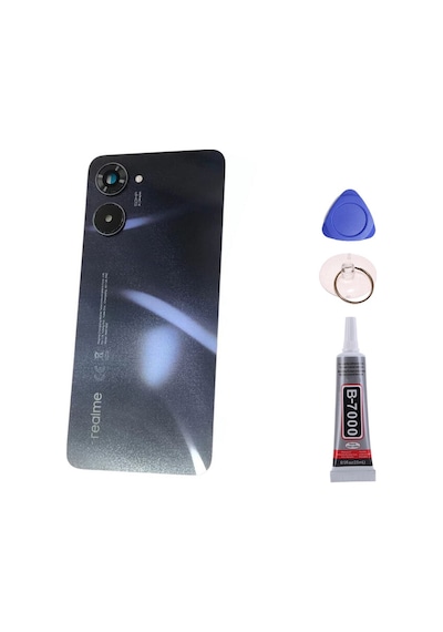 Realme 10 Beyaz Arka Kapak Batarya Kapağı Pil Kapağı Yapışkan Ve Sökme Aparatıyla Beraber Full Set Beyaz