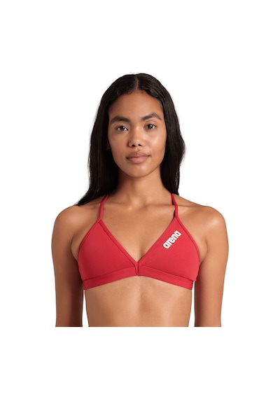 Arena Team Swim Top Tie Back Solid Kadın Kırmızı Yüzücü Bikini Üstü 004768450 Kırmızı