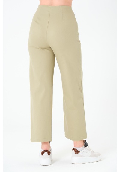 Sortie Collection Kemersiz Gabardin Pantolon Olive