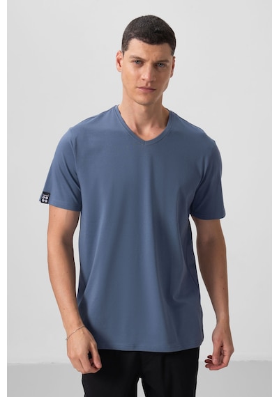 Tommylife Tommy Life Petrol Basic Kısa Kol Standart Kalıp V Yaka Erkek T-shirt - 87912 PETROL