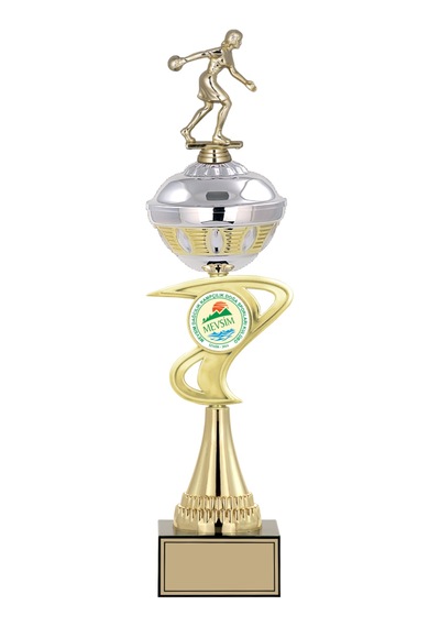 Odak Kupa - Figürlü Kupalar - Bowling Kadın Figürlü Kupalar Fg-065 A - 48 Cm Altın - Beyaz