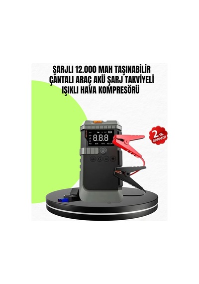 4 Ü 1 Arada Powerbank Özellikli Araç Akü Şarj Takviye Cihazı Cn
