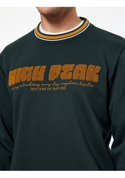 Koton Uzun Kollu Şerit Detaylı Şardonlu Bisiklet Yaka Nakışlı Sweatshirt Yeşil 6wam70026mk Yeşil Koton Uzun Kollu Şerit Detaylı Şardonlu Bisiklet Yaka Nakışlı Sweatshirt Yeşil 6wam70026mk Yeşil