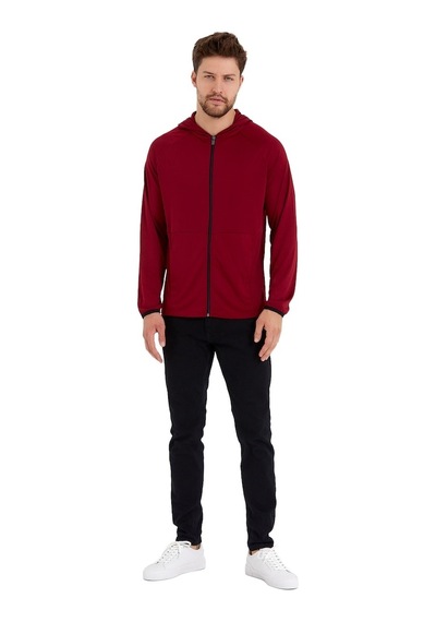 Adams Kapüşonlu Cepli Fermuarlı Hırka Sweatshirt