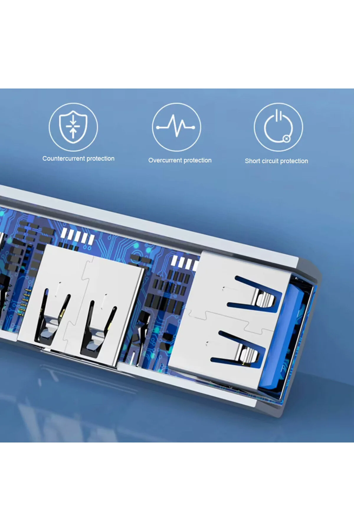 3 Portlu Usb 3.0 & 2.0 Çoklayıcı Hub Yüksek Hızlı Veri Aktarımı Swich Tak Çalıştır Usb Çoğaltıcı