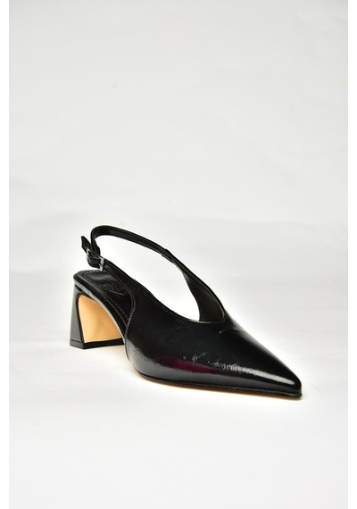 Fox Shoes U654080009 Siyah Kalın Topuklu Kadın Ayakkabı Siyah