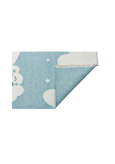 Eko Halı Noa Baby Nb 02 Blue Yıkanabilir Çift Taraflı Yumuşak Dokulu İnce Çocuk-bebek Odası Halısı Mavi
