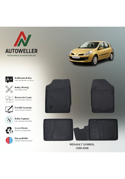 Renault Symbol 1999-2008 Uyumlu Havuzlu Oto Paspas