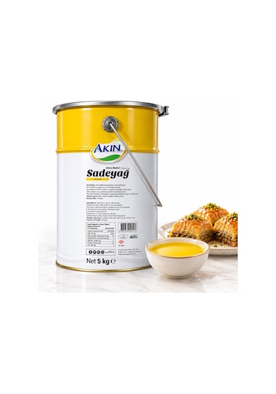 Akın İnek Sade Yağ 5 Kg Baklava, Pastacılık Ve Profesyonel Mutfak Yağı