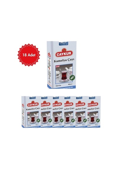 Çaykur Kamelya Çay X 18 Adet - Karadeniz İn Geleneksel Yoğun Aromalı Siyah Çayı