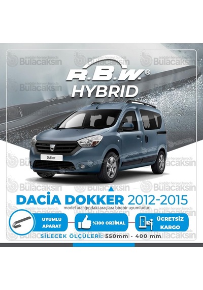 Dacia Dokker Ön Silecek Takımı (2012-2015) RBW Hibrit
