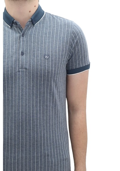 Santa Dmctekstil Erkek Kavis-108 Çizgili Spor Kesim Dar Kalıp Cepsiz Polo Yaka T-shirt Lacivert Santa Dmctekstil Erkek Kavis-108 Çizgili Spor Kesim Dar Kalıp Cepsiz Polo Yaka T-shirt Lacivert