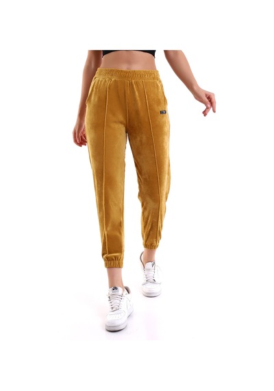 Winmoda34 Kadife Eşofman Jogger Hardal