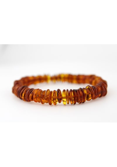 Kehribar Bileklik Amorf Pul Tasarım Ambergold Blk23-85 Çok Renkli