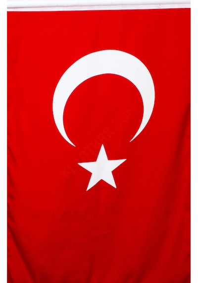 Türk Bayrağı 30X45CM Alpaka Kumaş - Sopalı-30 Adet