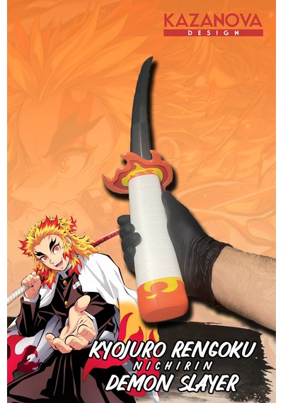 Kazanova Design Rengoku Demon Slayer Katlanabilir Katana 98 Cm Detaylı Versiyon