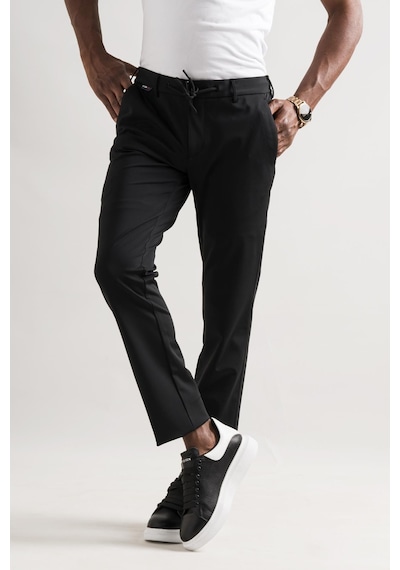 Slimfit Beli Lastikli Ve İplikli Polyamid Hafif Parlak Kışlık Kumaş Erkek Jogger Pantolon 001